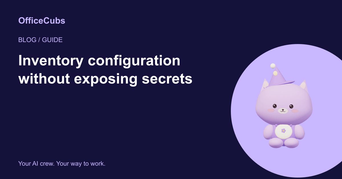 Inventory configuration without exposing secrets