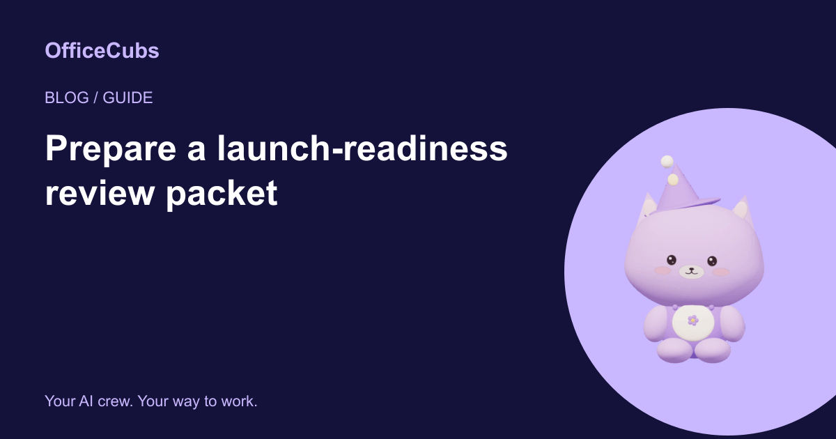 Prepare a launch-readiness review packet