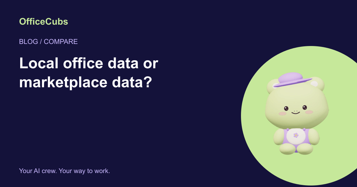 Local office data or marketplace data?