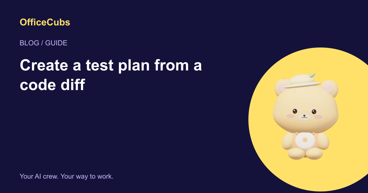 Create a test plan from a code diff